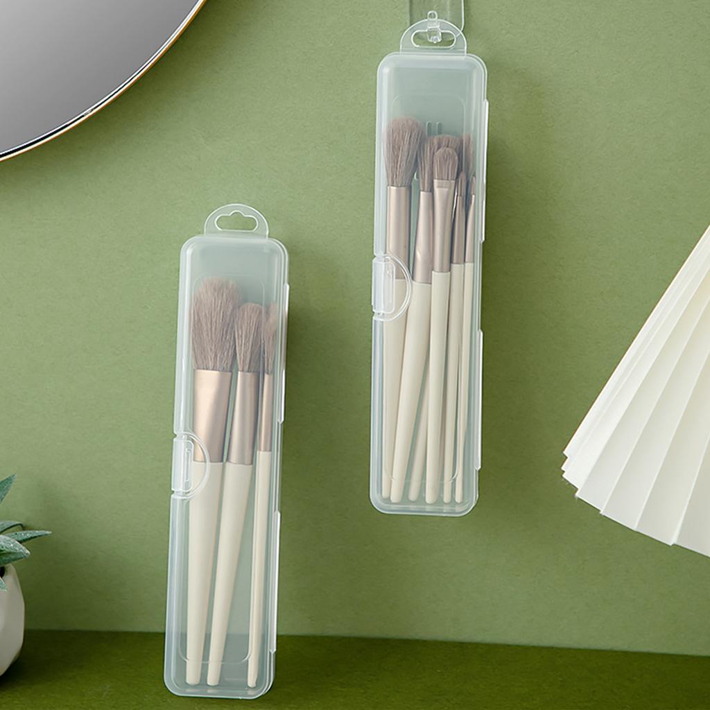 Tragbarer Make-up-Pinsel-Organizer Kunststoff-Kosmetik-Aufbewahrungsbox Mit Staubdichtem Deckel Reise Klar Lippenstift Eyeliner Aufbewahrungskoffer