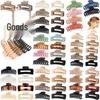 Matte Large Hair Claw Clips Set: Anti-Slip Rubber Hair Accessories for Women