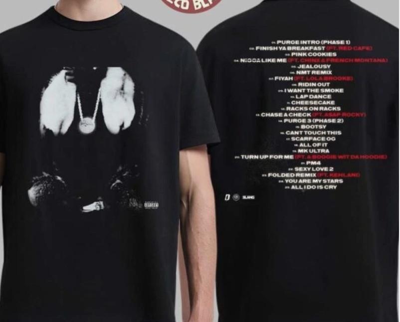 

Max B Public Domain 7 The Purge Album Cover Art With Tracklist Two Sided TShirt Unisex T-Shirt XL