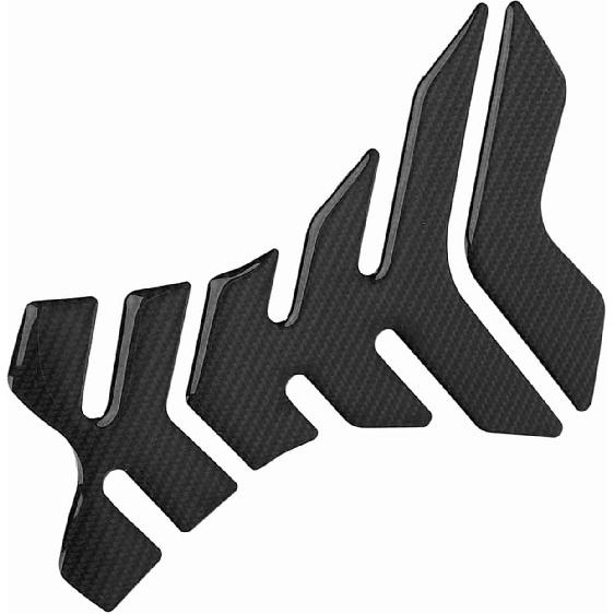 Kohlefaser-Pad-Schutz Motorrad Gas-Aufkleber Schutz Aufkleber Universal Motorrad Tankaufkleber Kraftstofftank-Schutz Passend für Dukadi Aprilla Schwarz