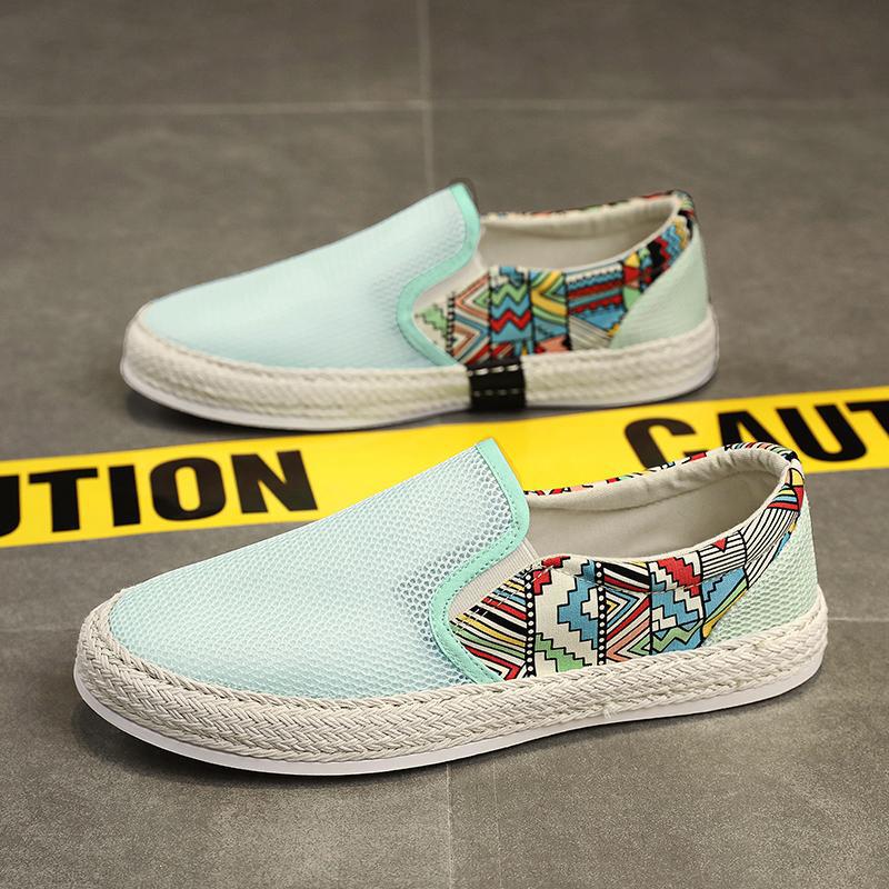 Men's Low-top Mesh Fisherman Shoes Summer 2025 New Youth Outdoor Breathable Lazy Shoes Student Board Shoes