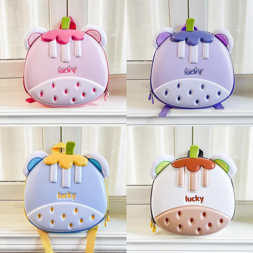 Uroczy plecak dziecięcy z zabawnym wzorem muszli owocowej do użytku szkolnego dla dzieci