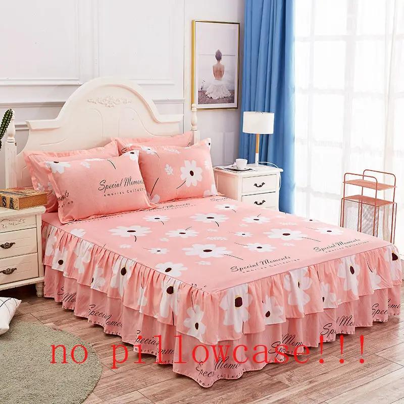Korean Fashion Bed Skirt Washable Non-slip Single Double Bedding Luxury Modern Skin-friendly Soft Bedspread King Queen Size Home