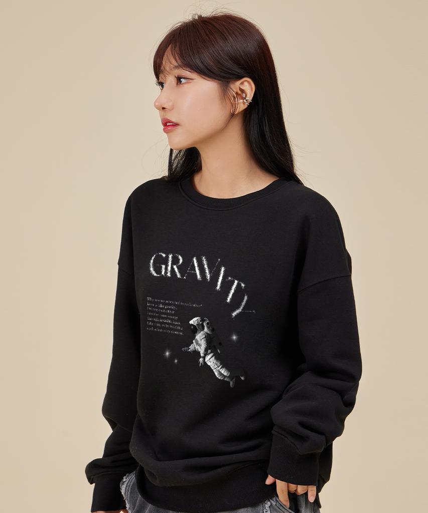 ASTRAL PROJECTION Astronaut Loose Fit Sweatshirt_Black