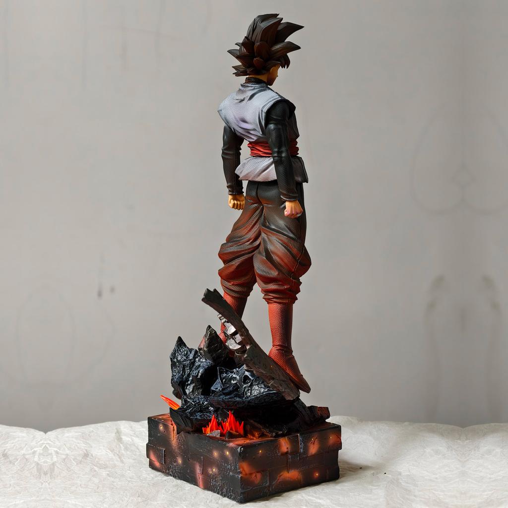 JT Studio JT096(new) Dragon Ball Goku Black (Zamasu) 37cm Statue, Super Saiyan Rose PVC Anime Figure, Collectible Display Model
