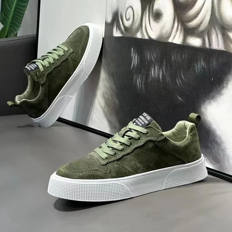 Fashion 2025 New Man Skateboard Shoes Trendy Casual Shoes Thick Bottom Lace Up Anti Slip Soft Bottom Comfort  Fashion Men's Sports Shoe