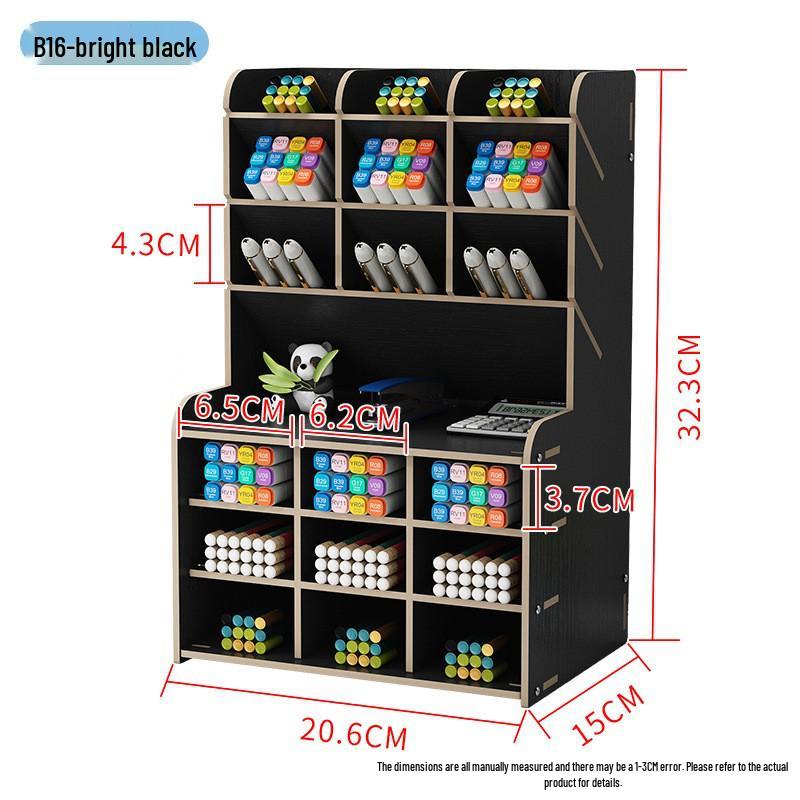 Nordic Style Wooden Desktop Storage Box and Pen Holder