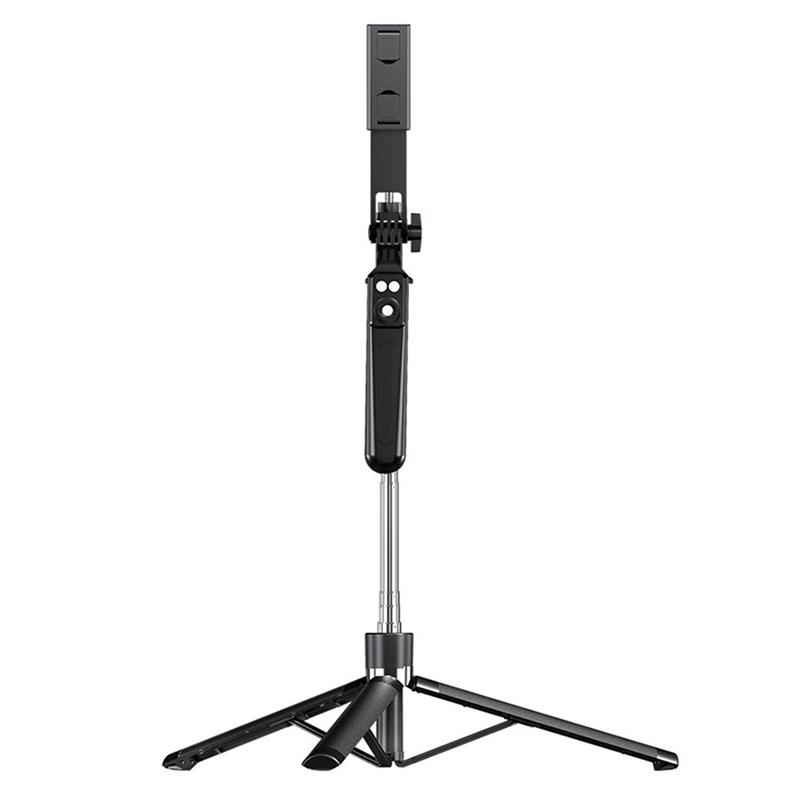 

B03B-Selfie Stick For Android Ios Smartphone Extended Tripod Selfie Stick Wireless Bluetooth With Remote Shutter 170Cm чёрный