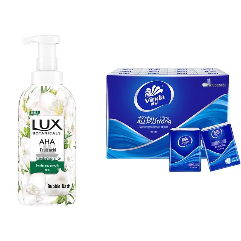 Lux Botanical Bubble Shower Gel with Freesia Scent and Tissues