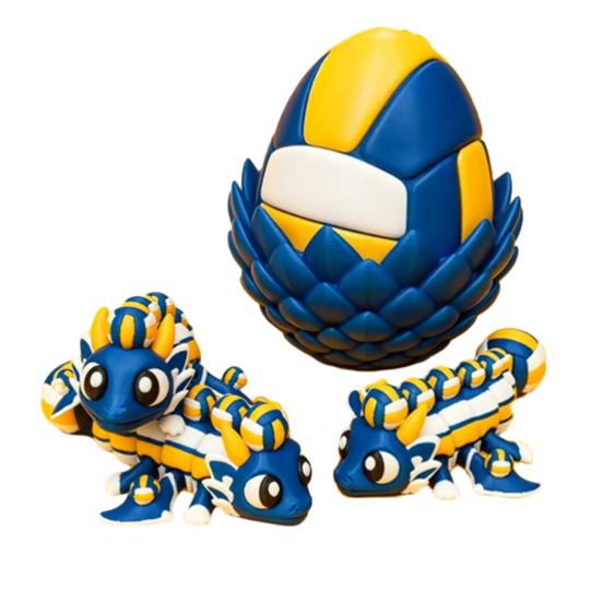 Sports Ball Dragon Egg Toy with Articulated Dragon Inside 3D Printed Baseball Football Basketball Volleyball Bowling Egg Dragon Fidget I