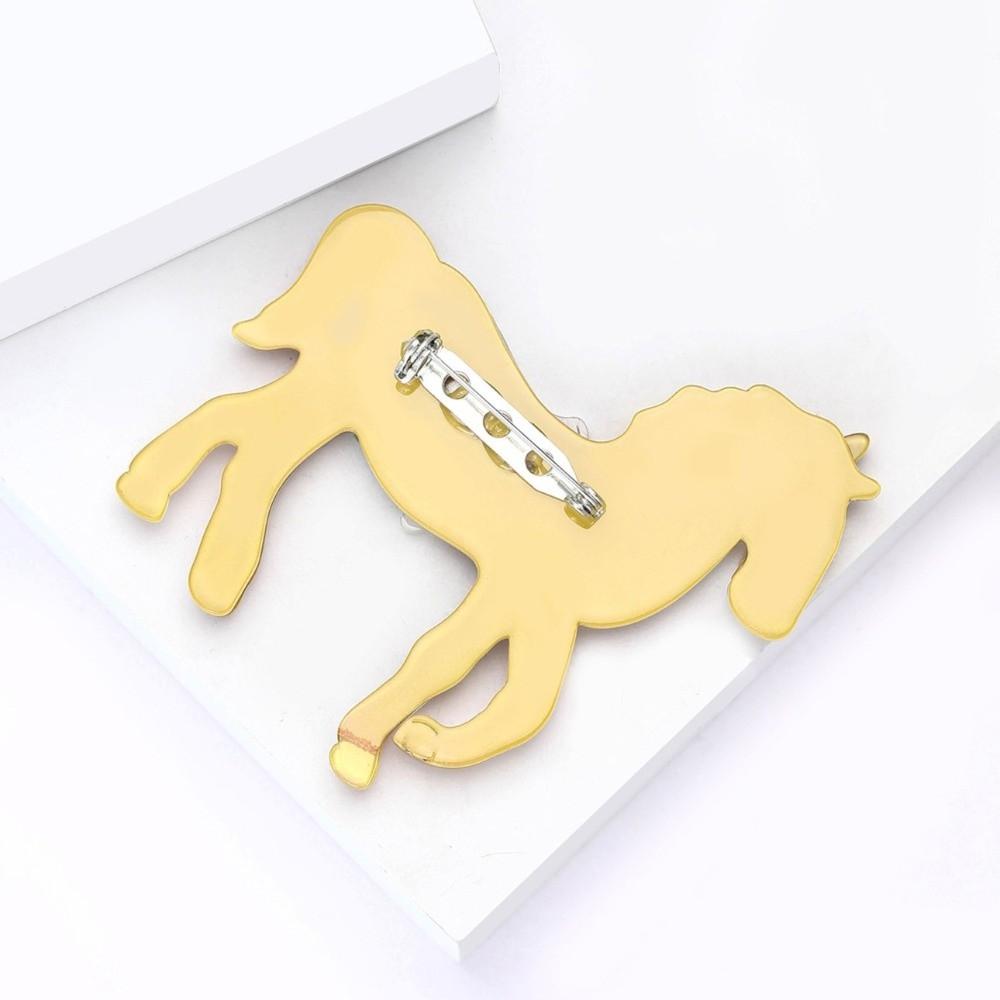 Elegant Horse Brooches Personality Pony Badge Pin Animal Zodiac Horse Pins  Men Suit Accessories