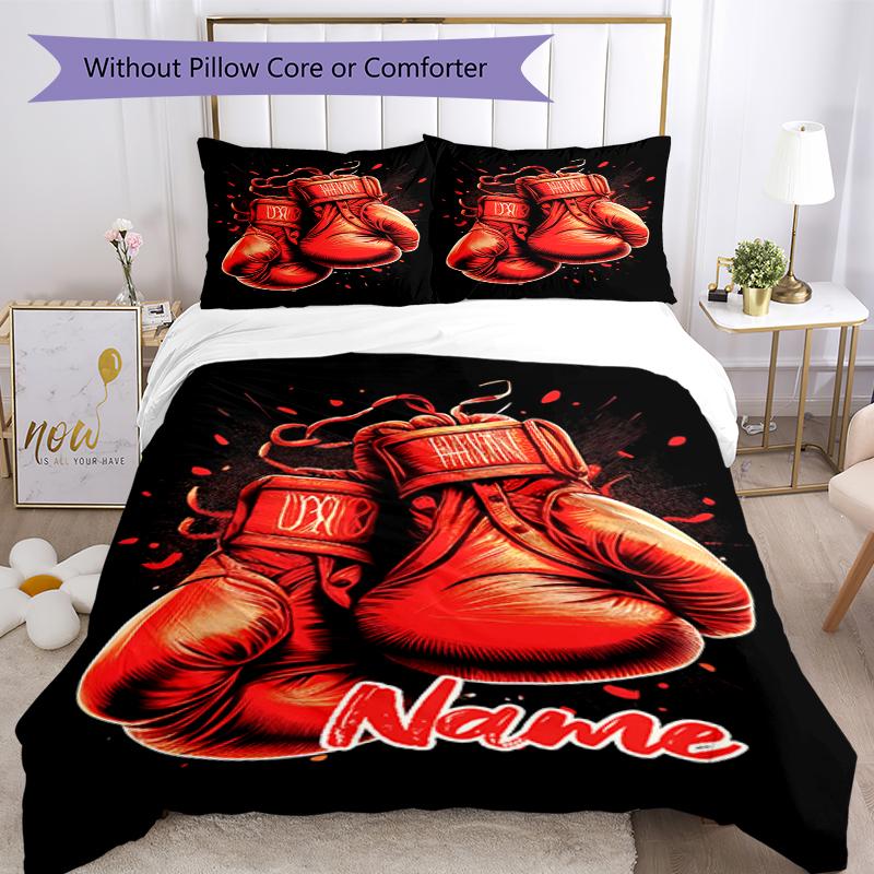 Set Biancheria da Letto Boxe con Nome Personalizzato 3 Pezzi Copripiumino Chiusura Include 1 Copripiumino e 2 Federe, Morbido e Confortevole per Tutte le Stagioni.