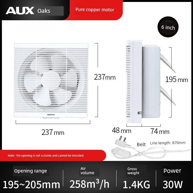 No-Drill Exhaust Fan for Kitchen Windows, No-Installation Exhaust Fan, Powerful Window-Mounted Ventilation Fan