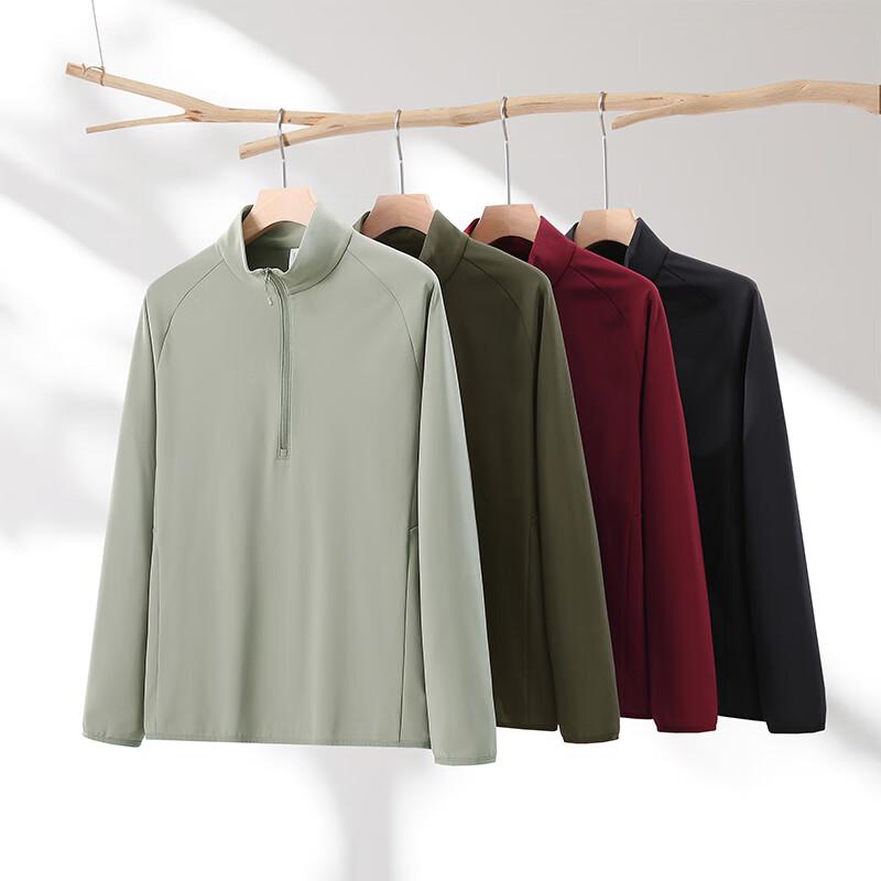 

ROMON Unisex Stand Collar Half-Zip Sweatshirt M