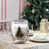 Saisonales doppelwandiges Getränkeglas Trinkbecher 300ml Hitzebeständig Kaffee-Trinkgeschirr Weihnachts-Tischdekoration