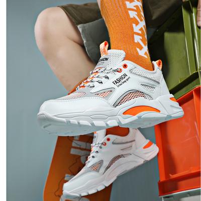 Summer Hollow Mesh Running Youth Sports Shoes Men's Casual Trendy Shoes Breathable Shoes Lightweight Men's Shoes