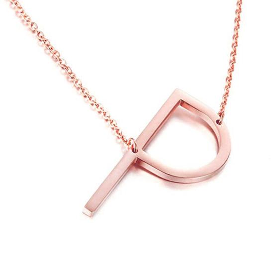 Women 26 English Letter Pendant Chain Necklace Choker Party Jewelry Gift