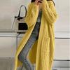 Women's Knit Cardigan with Pockets, Long Thick Sweater Coat