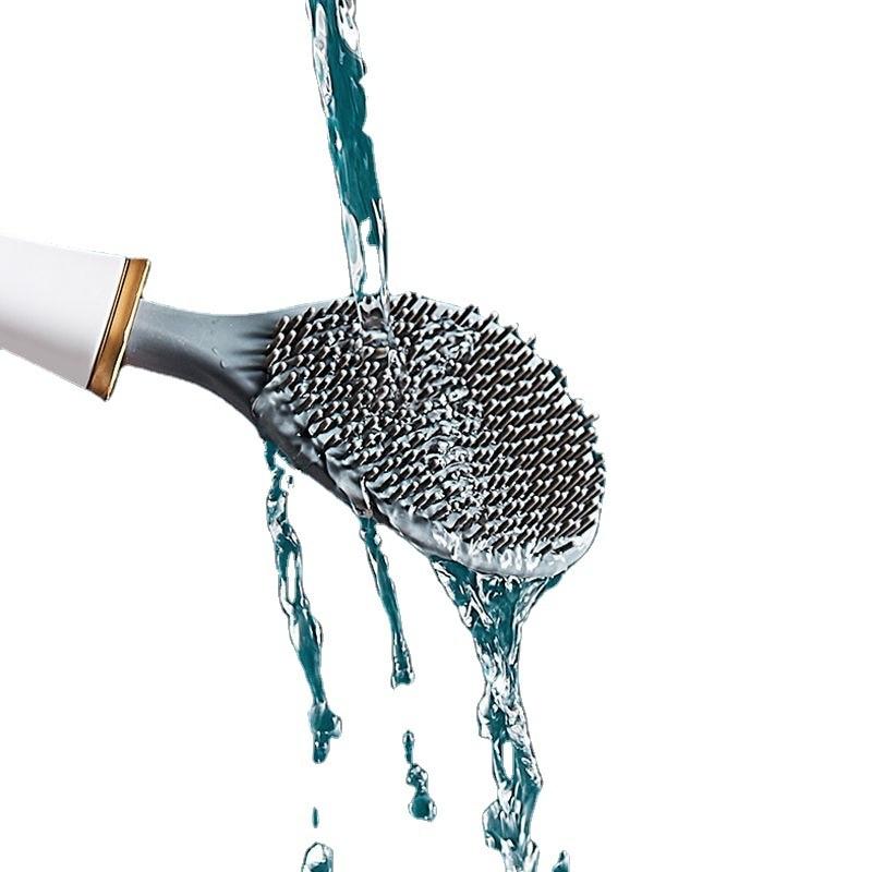 Toilet Brush Household Long Handle Soft Hair Toilet Cleaning Brush Set Silicone No Dead Angle Wall Hanging Toilet Cleaning Brush