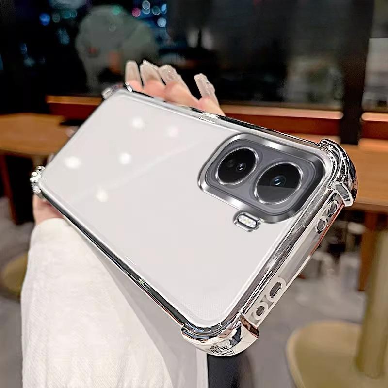 Plating Four Corners Anti-shock Case for VIVO IQOO Neo 11 Lens Protection Flim Soft Silicone Cover Cases for IQOO Neo11