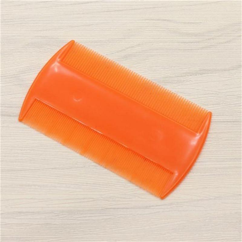 Grzebień dla zwierząt Plastikowy ruszt Dwustronny, gęsty, ząbkowany, dwurzędowy grzebień na pchły grzebień do czyszczenia i pielęgnacji wszy Grzebień na pchły grzebień