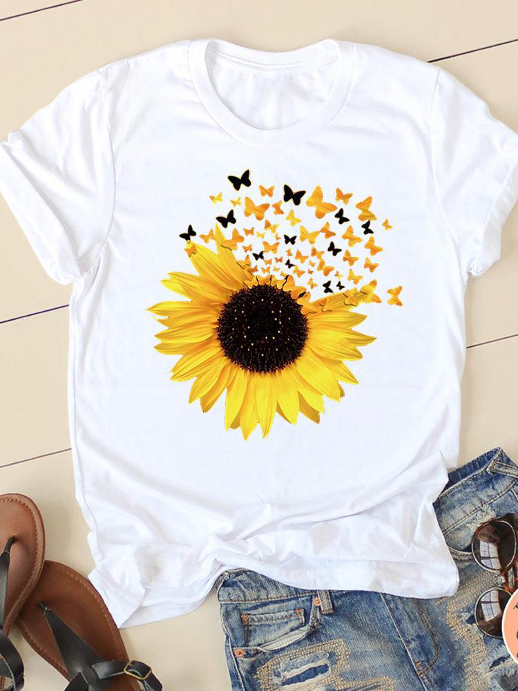 Womens Fashion Womens Short Sleeve Summer Cartoon Fashion Clothing Harajuku Casual Tops Graphic T Shirts  Aesthetic
