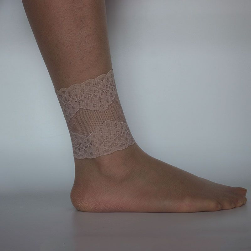 

Trendy Women s Summer Scar Covering Tattoo Cover Lace Short Ankle and Wrist Guard Women s Thin Small Leg Warmer Feet Nude Cover Leg Warmer Foot Sock 10cm long skin color C S