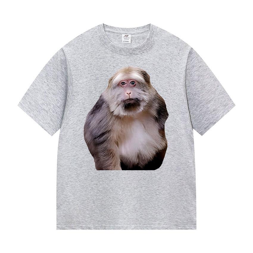 Xing Xing The Monkey Funny Meme T Shirts Men Clothing Fashion Cotton Short Sleeve T-shirt Unisex Retro Harajuku Oversized Tshirt