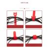 60PCS  T-shaped Hook and Loop Cable Tie Convenient Binding with Self-adhesive Cable Tie Curtain Wire Magic Belt Wire Organizer