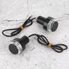 2Pcs LED Motorcycle Handlebar Light Grip Turn Signal Bar End Plug Lamp