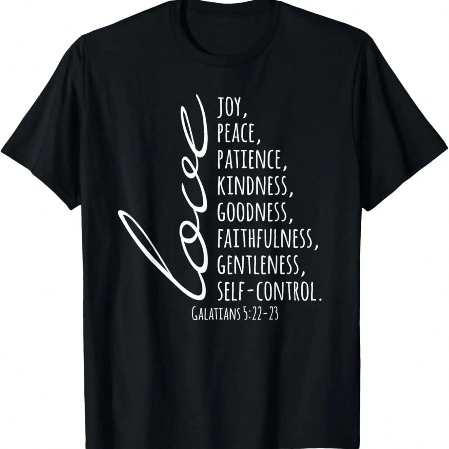 Inspiring Love Joy Peace Patience Church Faith Pun T-Shirt S