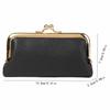 Secure Closure PU Buckle Coin Purse Large Capacity Lipstick Storage Bag  Evening Out