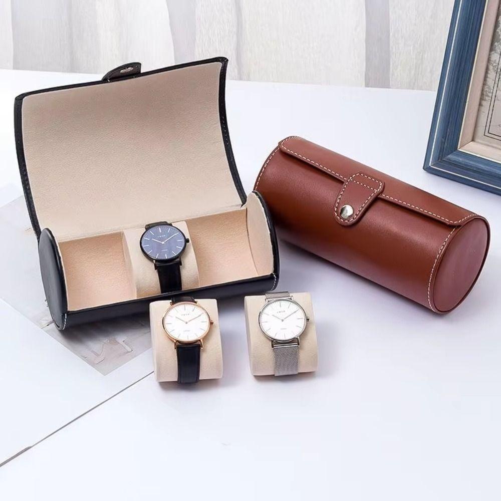 

Portable Watch Storage Box 3 Slots Watch Roll Travel Case Convenient Watch Display Case for Men красный/чёрный