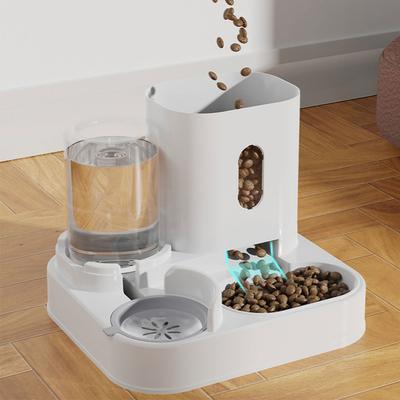 2-in-1 Automatischer Schwerkraft-Tierfutterspender Futterspender und Wasserspender für Hundewelpen Katzenwelpen für den Innenbereich Klein Mittel