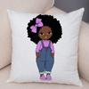 Cute Cartoon Girl Pillowcase Sofa Cushion Cover Home Children's Room Decoration
