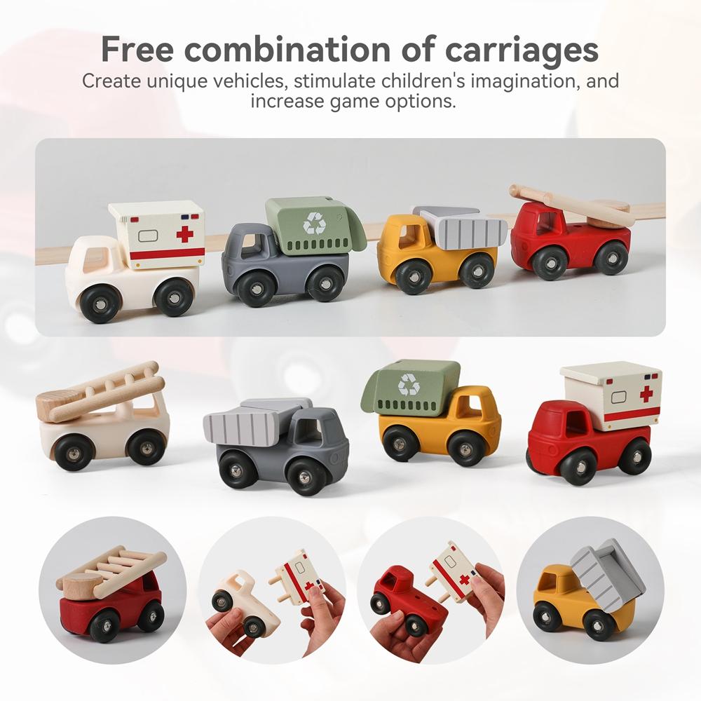 Baby Toys Teething Engineering Car Montessori Silicone Toys Ambulance Tipper Truck Newborn Baby Car Things Teether Toy Car Gifts