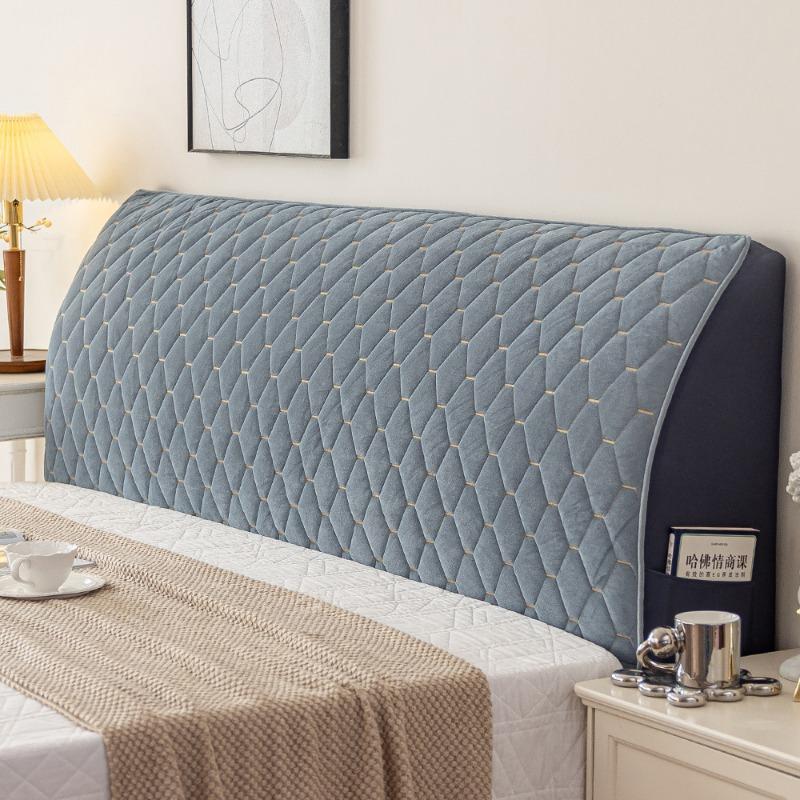 Thicken Bedhead Cover Nordic Soft Headboard Covers Solid Color Washable Bed Head Slipcover Bedroom Backrest Dust Protector Cover