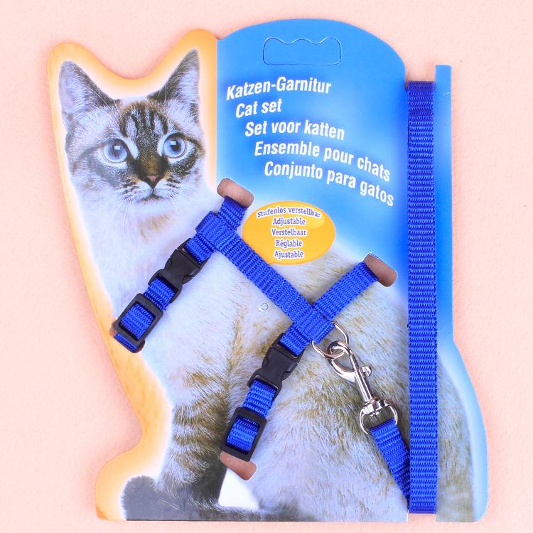 Cartoon Print Cat Harness and Leash Set