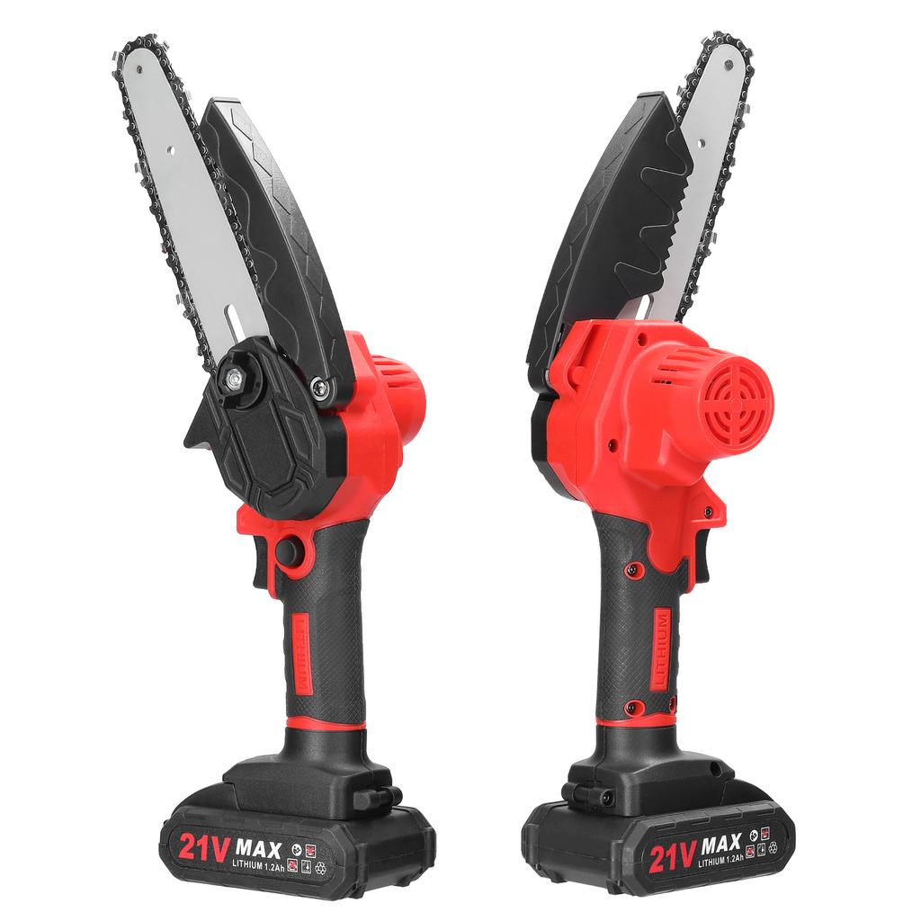 21V 6inch Portable Electric Pruning Saws Small Wood Splitting Chainsaw Brush Motor One-handed
