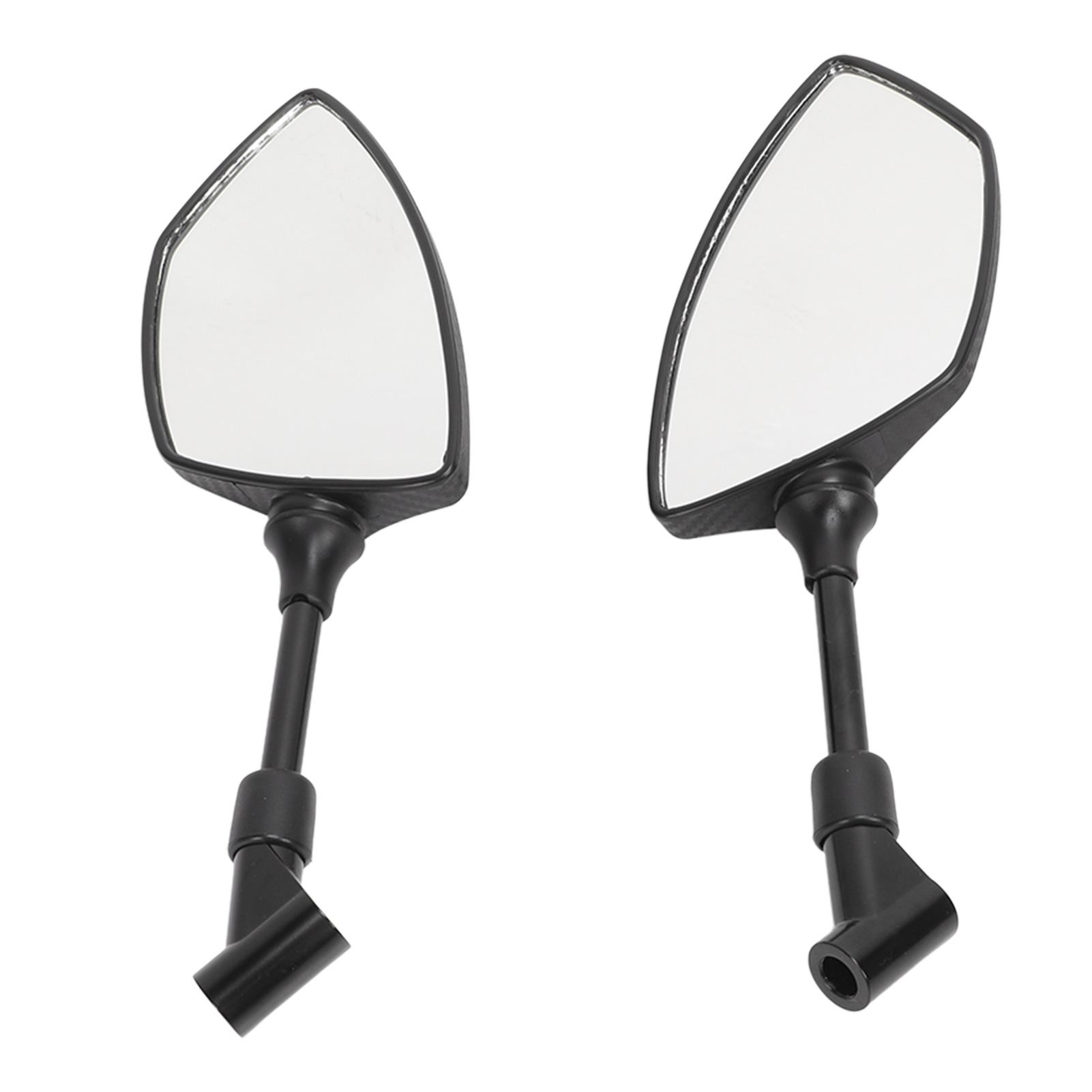 

Мотоциклетное зеркало заднего вида 360 градусов Вращение Выпуклая стеклянная линза Стиль карбонового волокна Универсальное для скутера золотой