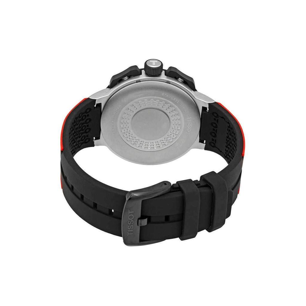 Tissot Racing Series Quartz Movement 100M Water Resistant Watch 44.5Mm Black Dial Stainless Steel Case Silicone Strap Men Watches T111.417.27.441.00