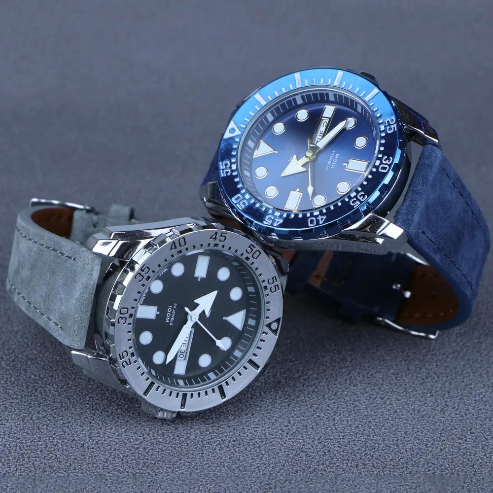 Genuine Suede Leather Watch Strap Vintage Brown Watch Band 18mm 20mm 22mm With Quick Release WatchBand Wristband Accessories