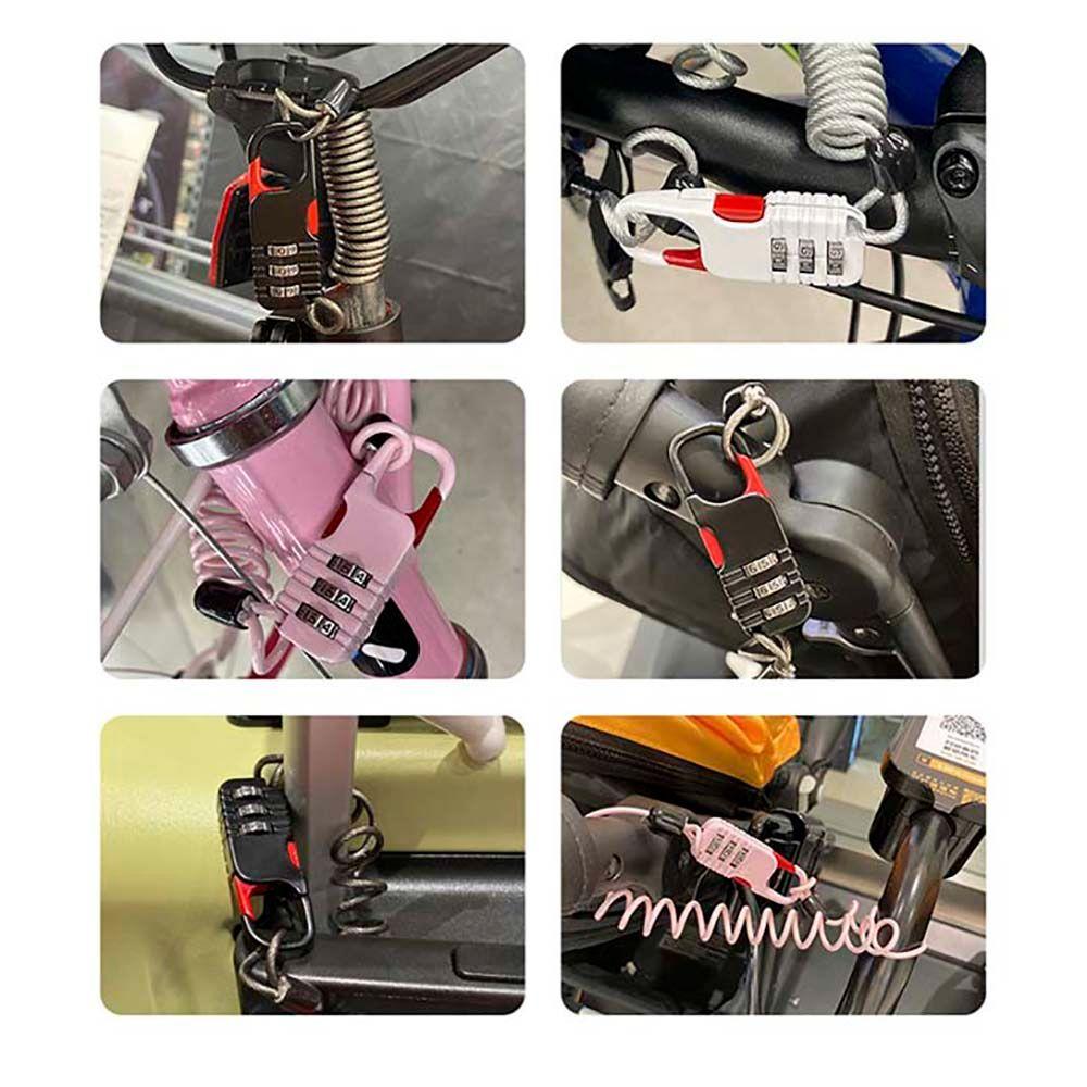 Three Digit Password Anti Theft Motorcycle Wire Rope Bicycle Safety Rope Lock Men/Women