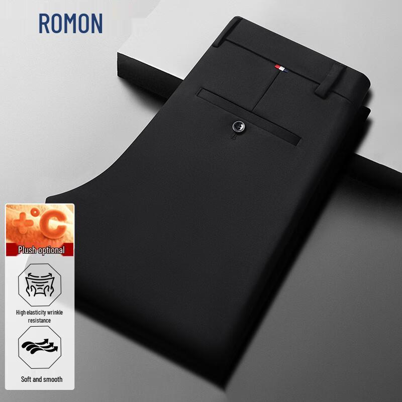 Romon Men s Anti-Wrinkle Business Casual Trousers 29