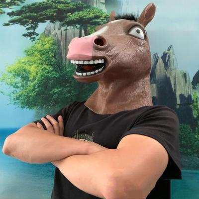 Latexová maska koňské hlavy, vtipná maska