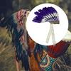 Indian Native Chief Headdress Men Women Fancy Dress Masquerade Feather