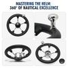 Boat Yachts Accessories Marine 11 Inch 300MM stainless steel Steering Wheel With Black Foam or Without  Foam Ship Steering Wheel