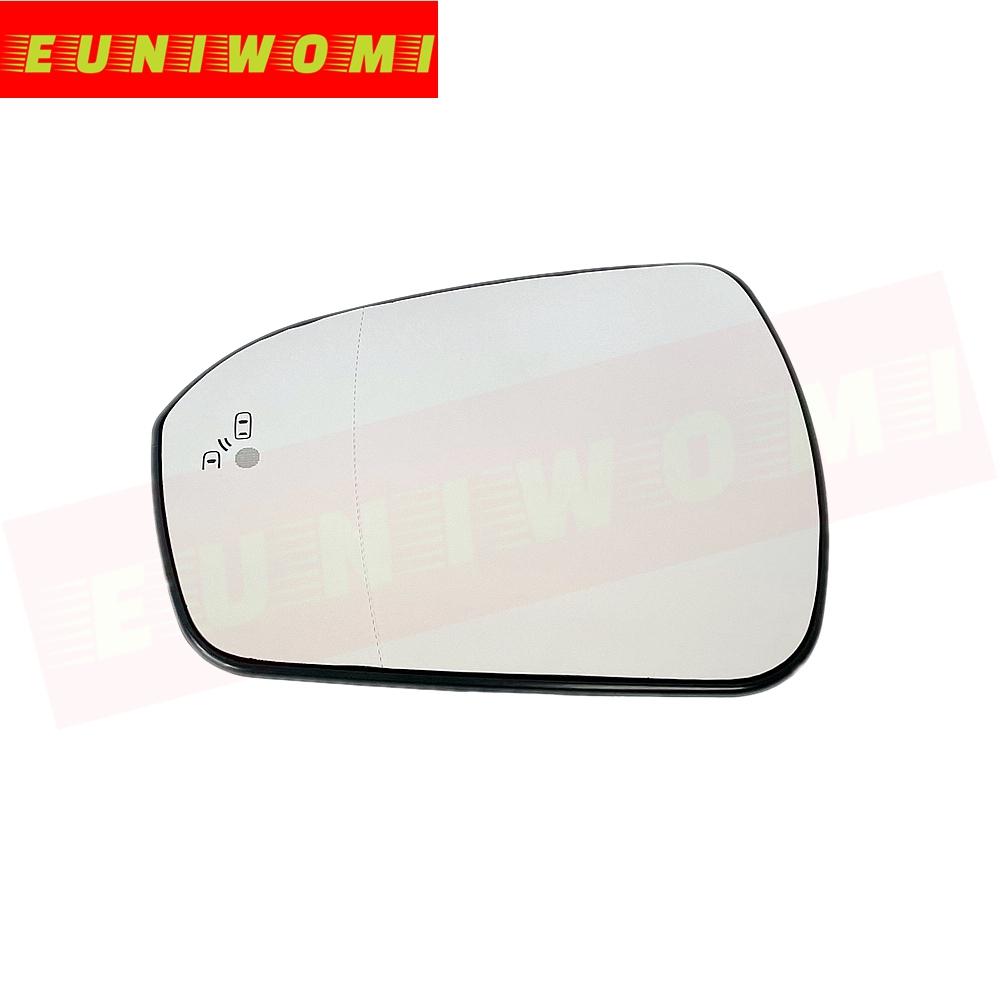 Heated Wide Angle Car Mirror Glass with Blind Spot Warning FOR FORD Mondeo Fusion 2013-