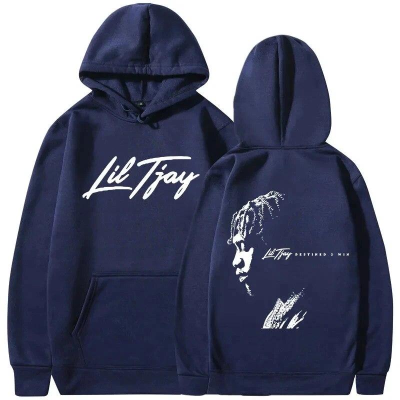 Rapper Lil Tjay Destined 2 Win Musikalbum Print Pullover Hoody Damen Sweatshirts Hoodies y2k Kleidung Herbst Winter Unisex Hoodie Unisex