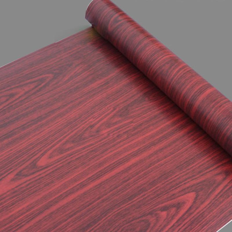 DIY PVC Self Adhesive Wallpaper Wood Grain Furniture Renovation Sticker Waterproof Vinyl for Wooden Desktop Wardrobe Door